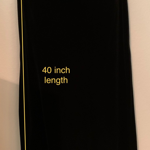 New w/tag. Maxi black velvet skirt. Large. 17 inch elastic flex waist. Gorgeous - Picture 4 of 6